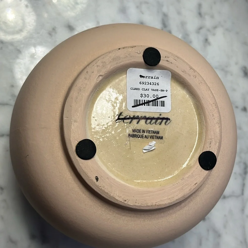 Anthropologie Clay Vase NWT